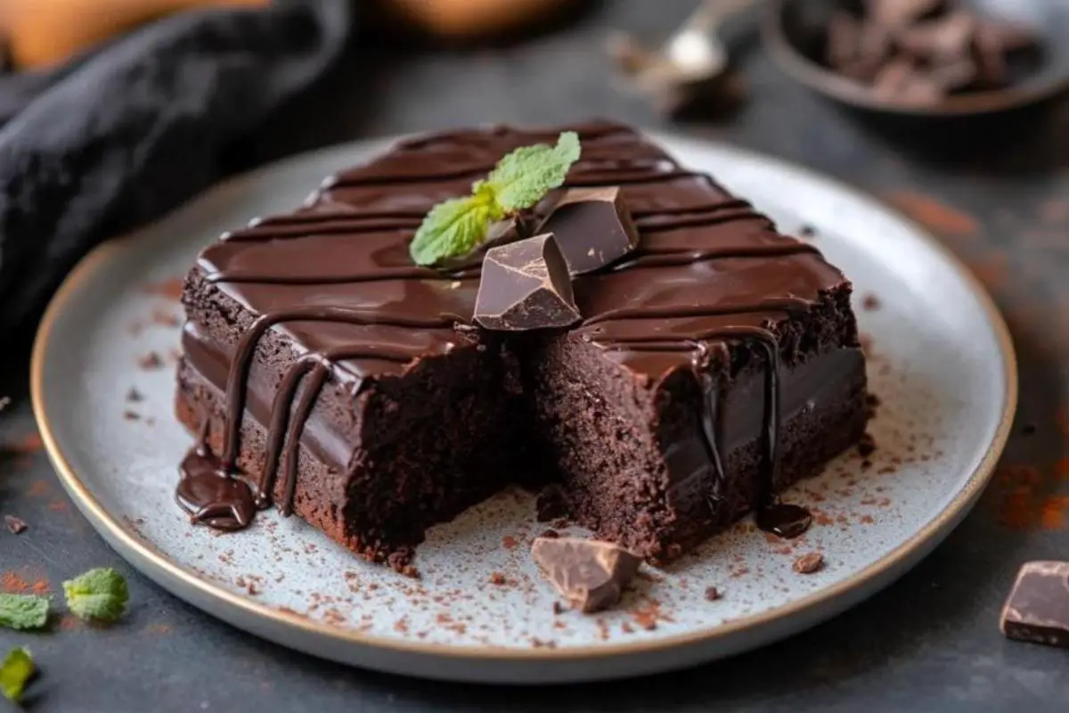 What's the difference between chocolate sauce and chocolate fudge? 1 An image comparing chocolate sauce and chocolate fudge, highlighting their texture, color, and typical uses in desserts.