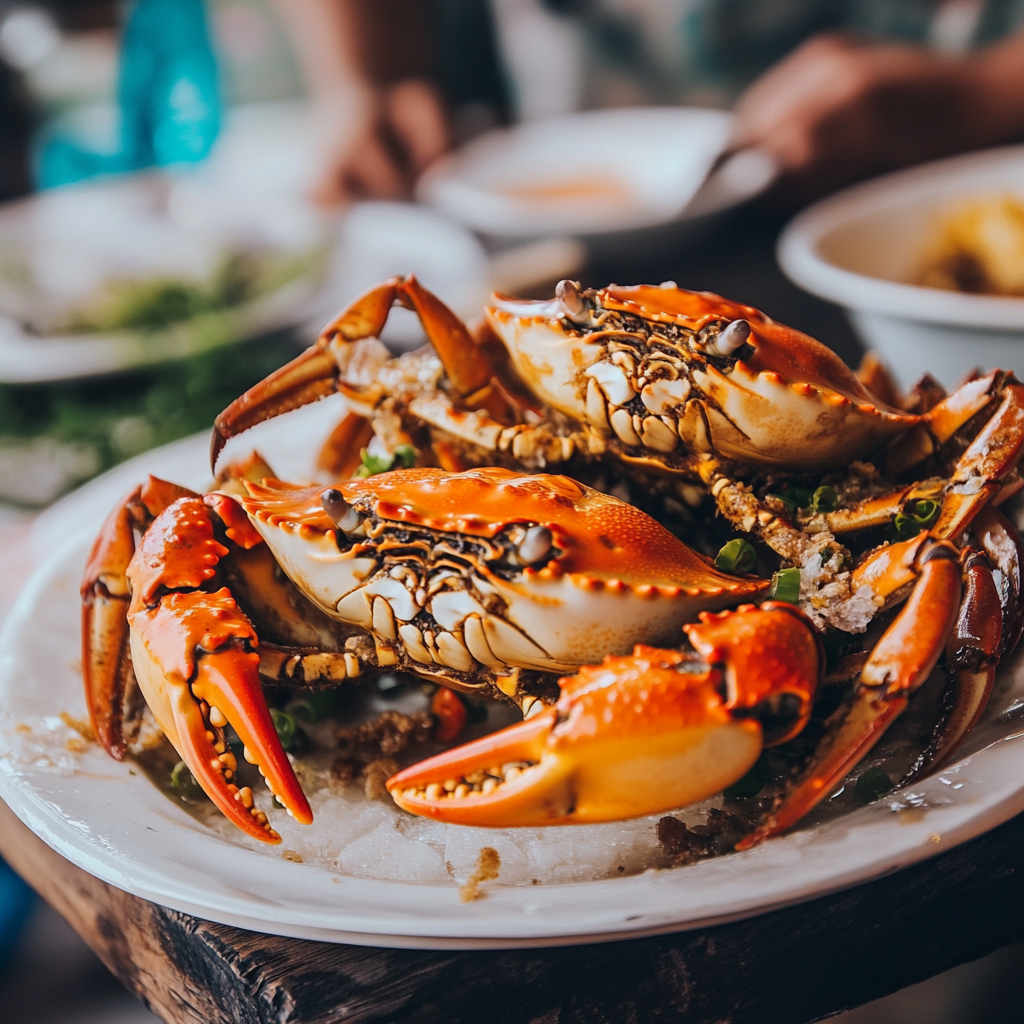 What is the best tasting crab? 1 "Steamed Dungeness crab with lemon and butter showcasing the best tasting crab meat"