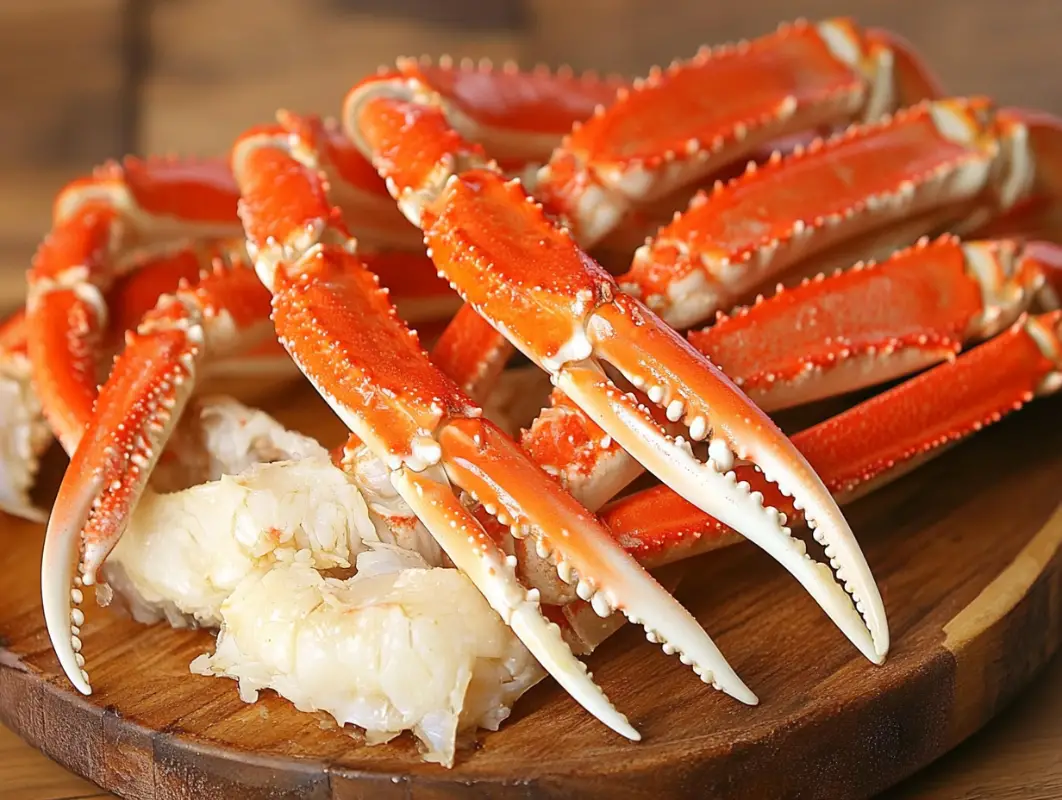 How do you cook snow crab legs that are frozen? 1 Perfectly cooked snow crab legs served with lemon wedges and garlic butter