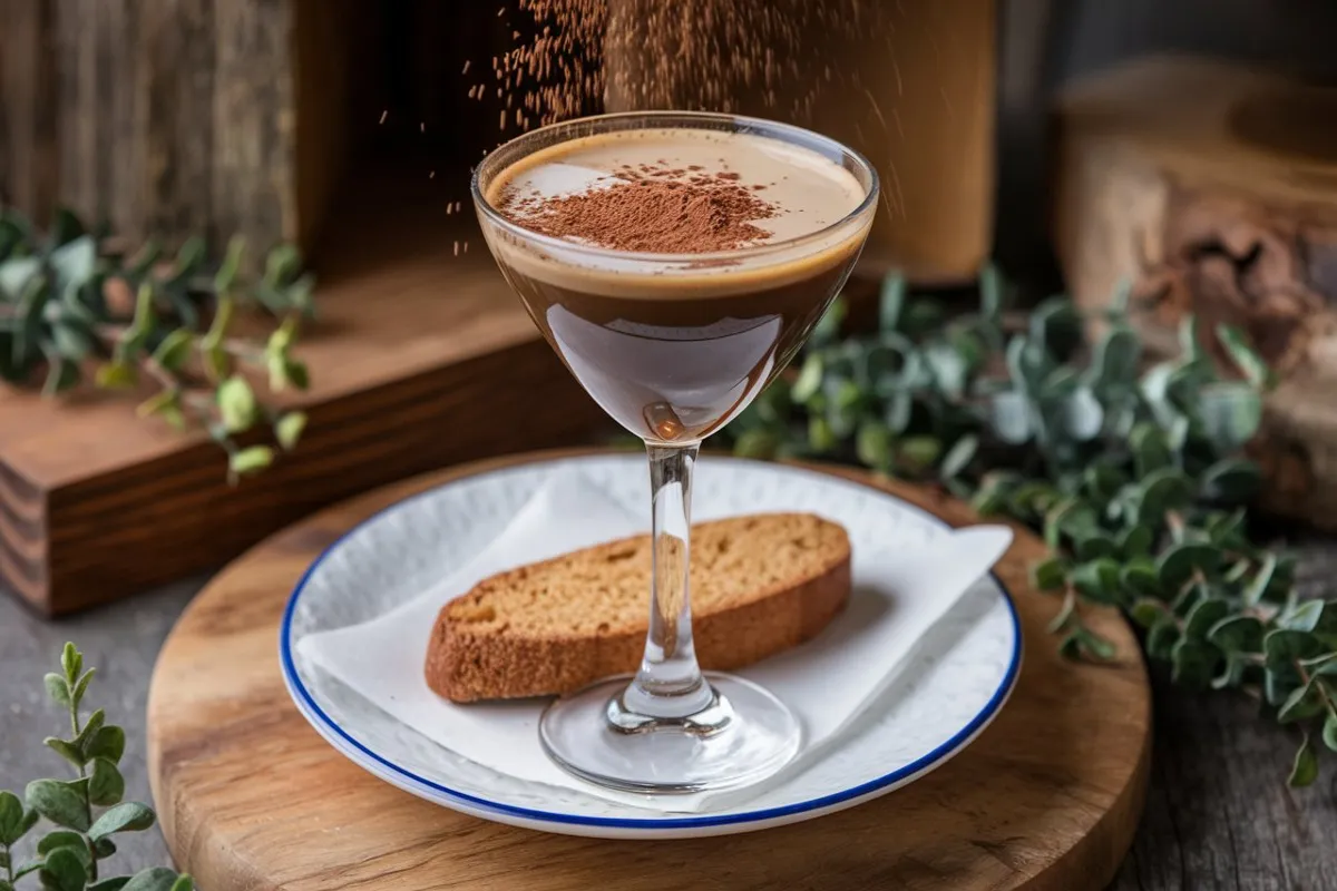 espresso martini recipe 1 A perfectly crafted espresso martini in a chilled glass garnished with three coffee beans, symbolizing the classic coffee cocktail.