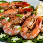 Fiery Cajun Shrimp Jalapeños 7 Fiery Cajun Shrimp Jalapeños stuffed with shrimp, cream cheese, and Cajun seasoning, baked to perfection. A spicy, flavorful appetizer.