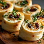 Cranberry Feta Pinwheels 7 Delicious cranberry feta pinwheels served as a festive appetizer, perfect for holiday parties or gatherings.