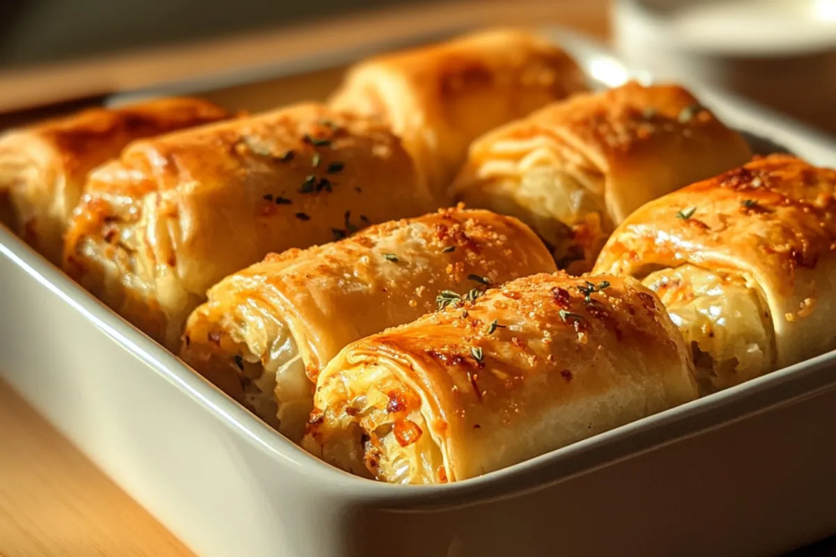 Polish Stuffed Cabbage Rolls 4 Authentic Polish Stuffed Cabbage Rolls (Gołąbki) with rice and meat in a rich tomato sauce. Traditional Polish dish for a hearty meal.