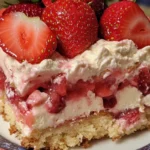 Strawberry Cheesecake Dump Cake 7 Strawberry Cheesecake Dump Cake with creamy filling and golden crust