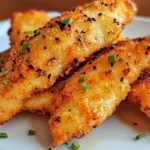 Air Fryer Honey Butter Garlic Chicken Tenders 7 Air Fryer Honey Butter Garlic Chicken Tenders served with a side of dipping sauce