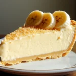Heavenly Banana Pudding Pie 7 A slice of Heavenly Banana Pudding Pie topped with whipped cream and banana slices