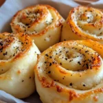 Parmesan Garlic Pizza Rolls 7 Parmesan Garlic Pizza Rolls served with dipping sauces
