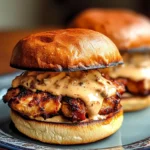 Crock Pot Ranch Chicken Sandwiches 7 Crock Pot Ranch Chicken Sandwiches on a toasted bun, topped with creamy ranch sauce and shredded cheese. Perfect comfort food recipe.