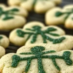 Grandma’s Irish Sugar Cookies 7 A plate of Grandma’s Irish Sugar Cookies with golden edges, perfect for sharing during family gatherings or holiday celebrations.