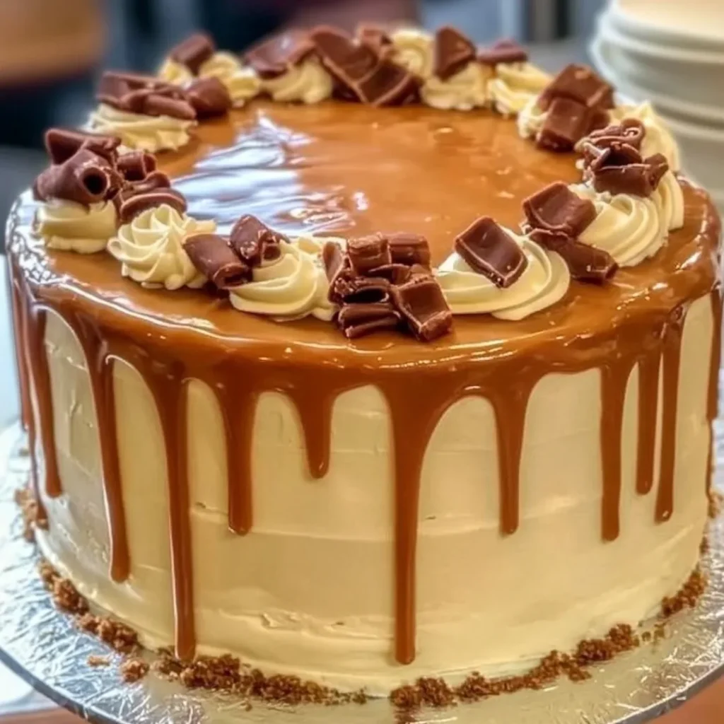 Southern Caramel Cake 5 A classic Southern Caramel Cake with rich caramel frosting, sliced to reveal moist, buttery layers on a wooden cake stand.