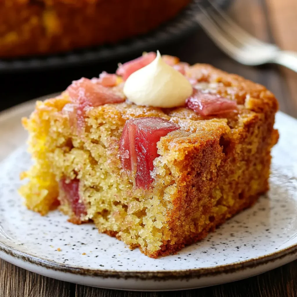 Moist Rhubarb Cake Recipe | Easy Spring Dessert