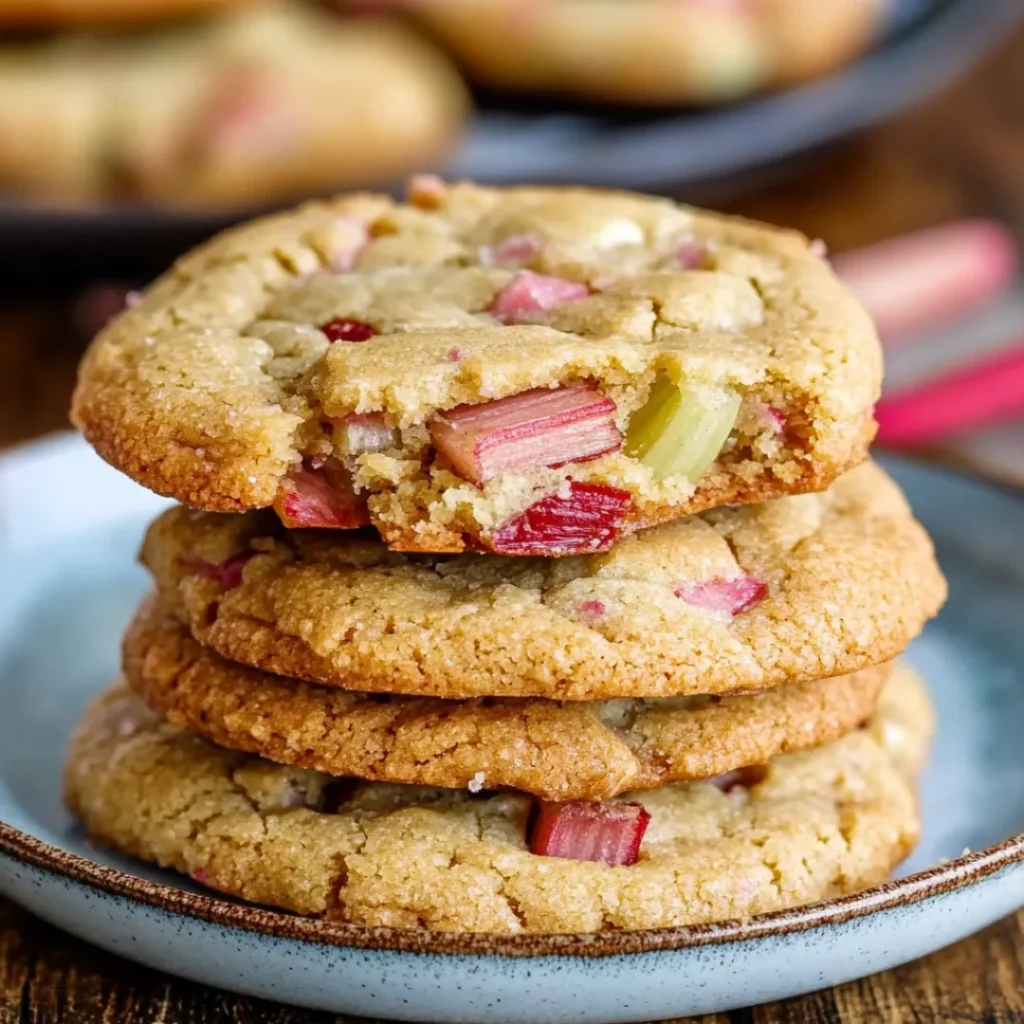 Rhubarb Cookies – Soft, Sweet & Tart Fun Cookie Recipe