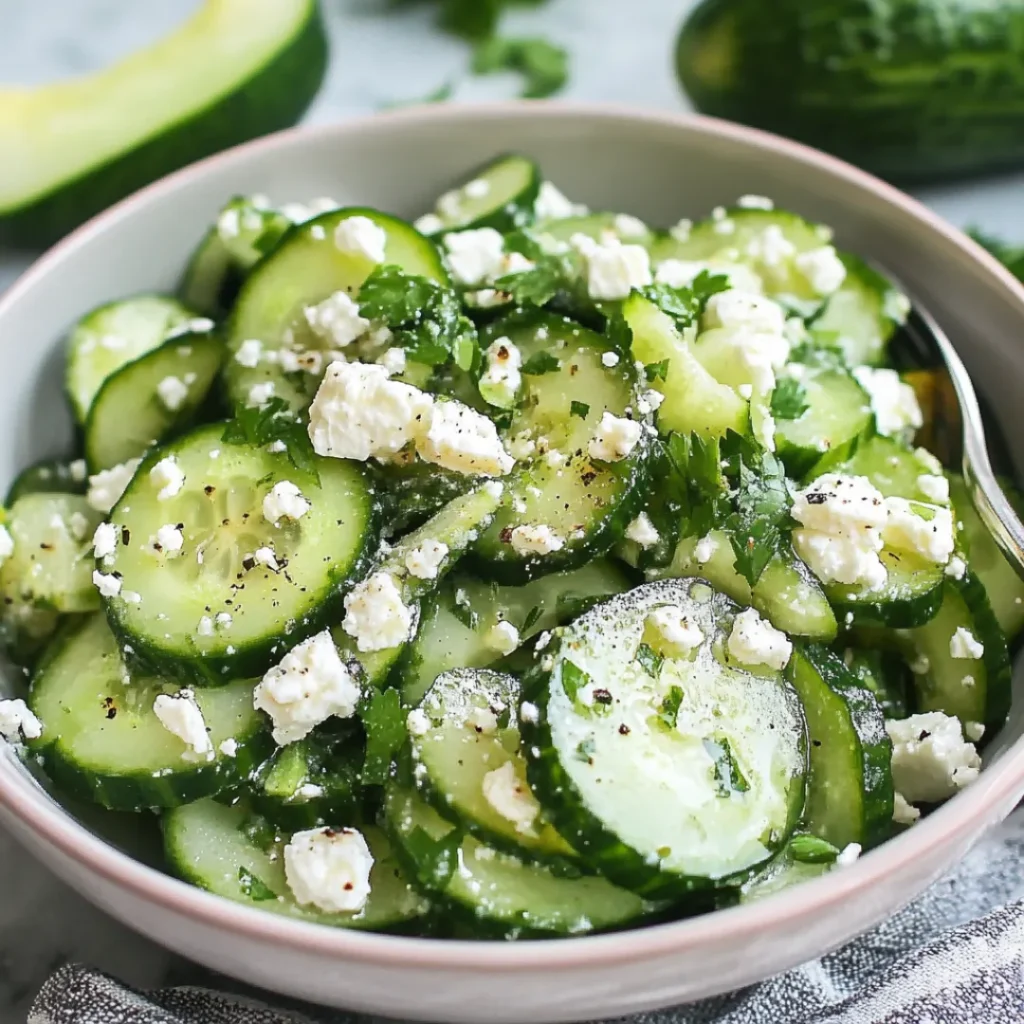 Easy Cucumber Feta Salad – Fresh, Crunchy & Ready in 15 Minutes