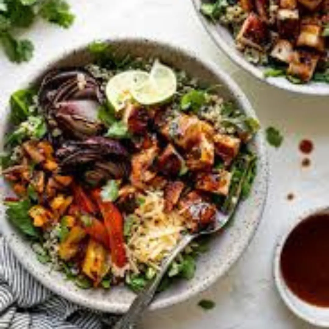 BBQ Chicken & Roasted Sweet Potato Bowls – Healthy & Flavorful