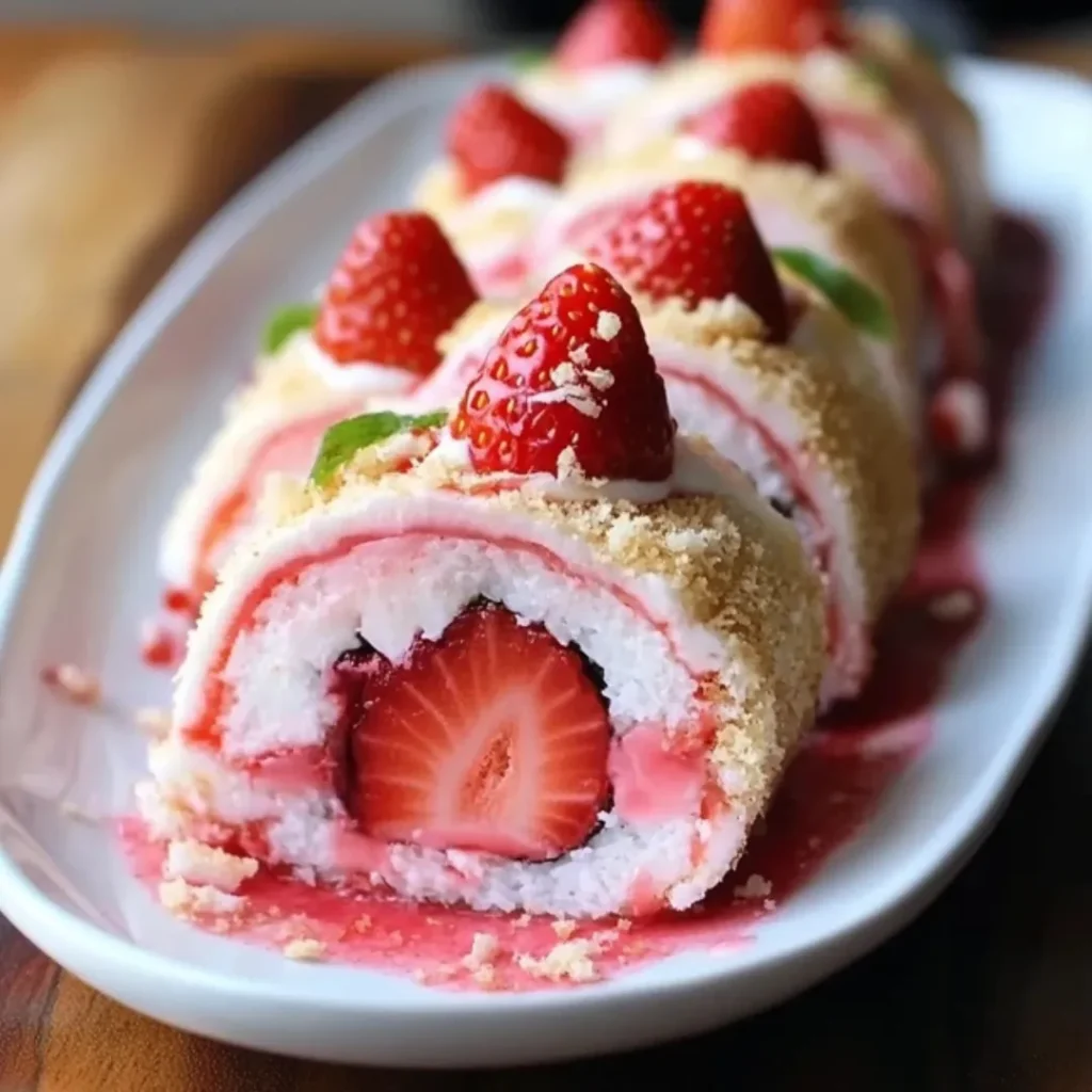 Strawberry Shortcake Sushi – Fun & Easy No-Bake Dessert