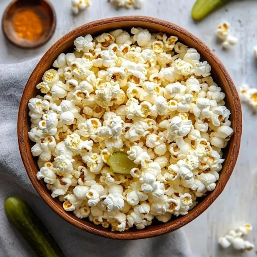 Pickle Popcorn Recipe – Tangy, Crunchy, and Easy Snack