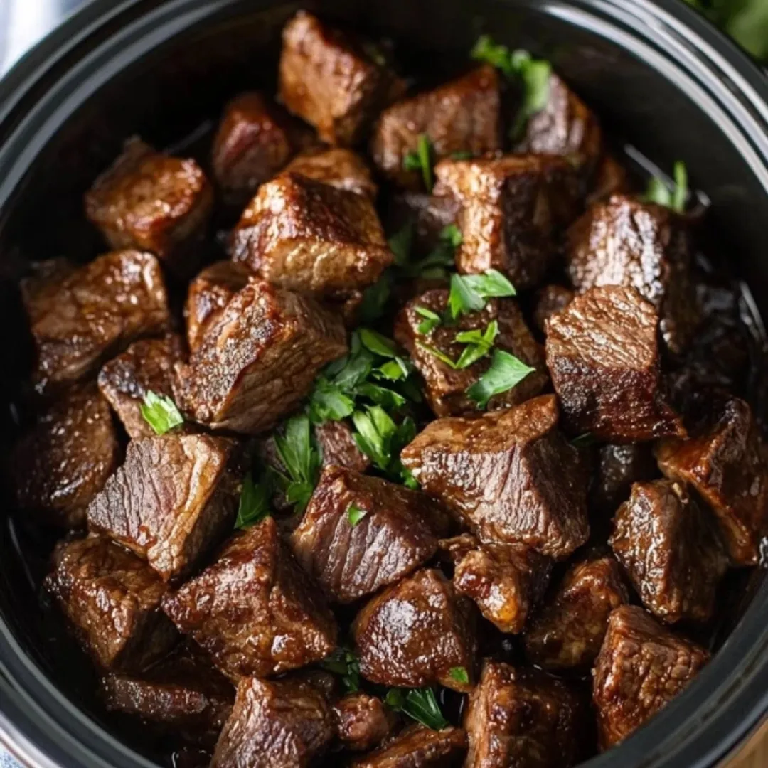 Crockpot Steak Bites – Tender, Garlicky, and Easy to Make