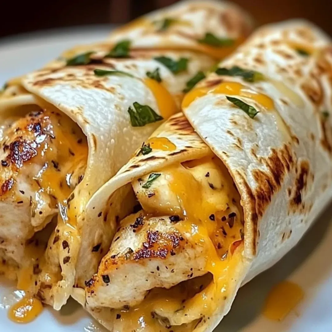 Cheesy Garlic Chicken Wraps – Easy, Melty Weeknight Meal