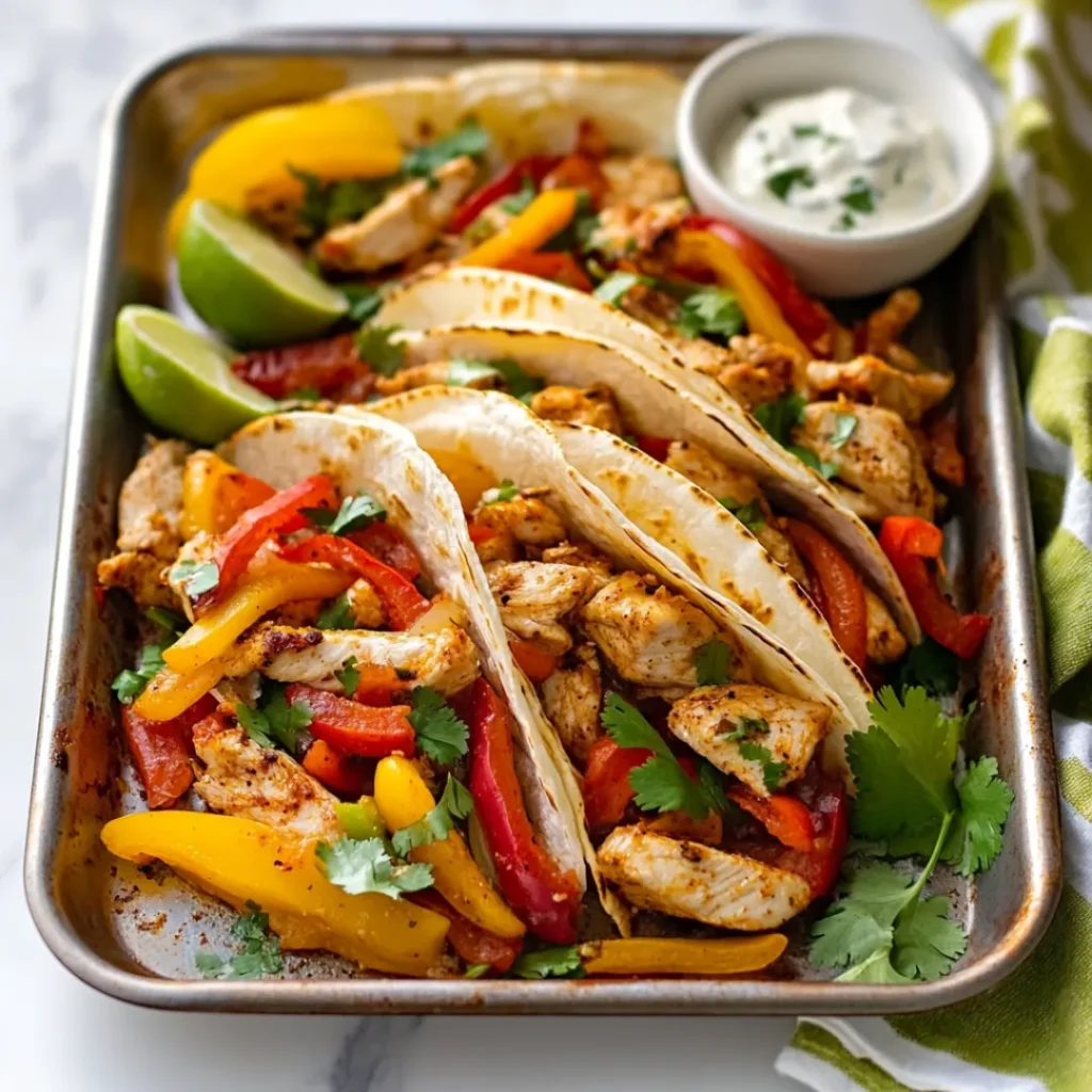 Easy Sheet Pan Chicken Fajitas – Quick One-Pan Dinner