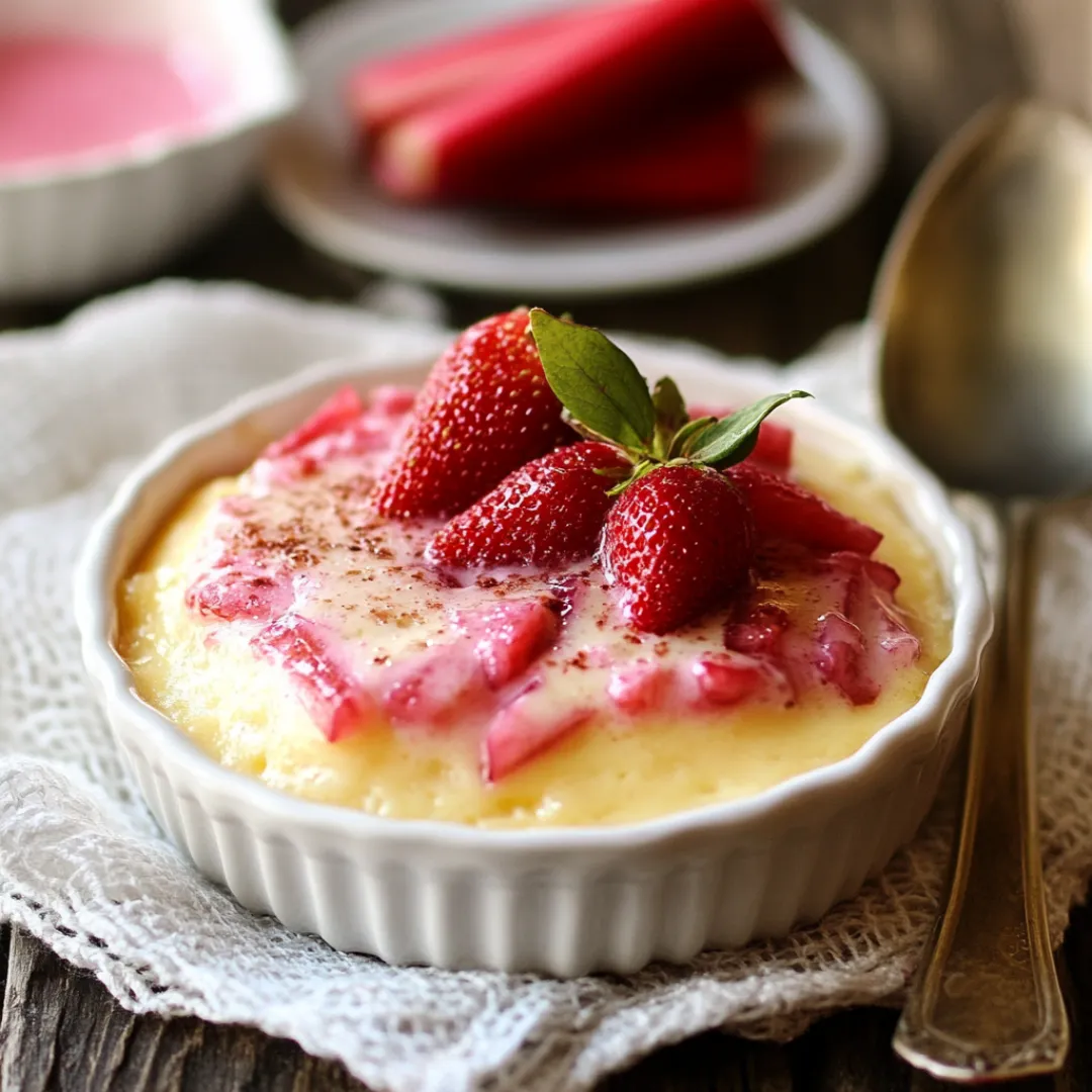 Strawberry Rhubarb Custard Dessert 4 Strawberry Rhubarb Custard Dessert – A Comforting Spring Bake