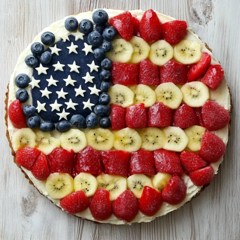 American Flag Fruit Pizza – Easy Patriotic Summer Dessert