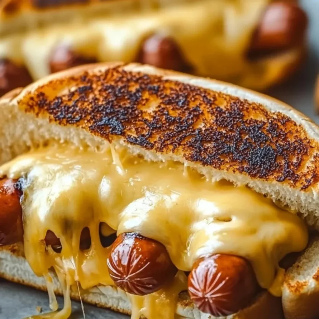 Make Air Fryer Grilled Cheese Hot Dogs in just 10 minutes! This easy, cheesy recipe combines classic grilled cheese with juicy hot dogs for a crispy, kid-friendly meal everyone will love.