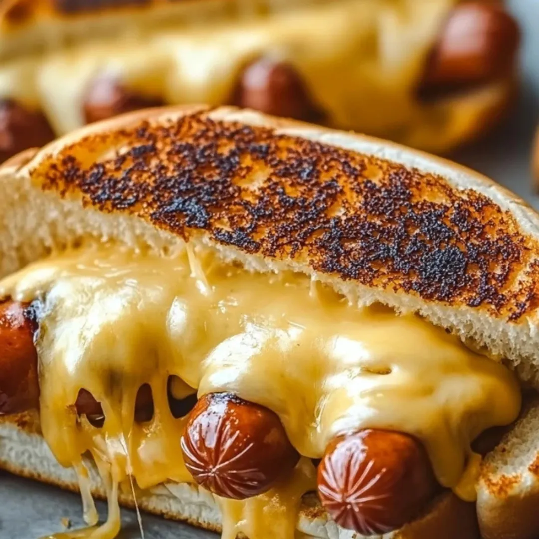 Air Fryer Grilled Cheese Hot Dogs 4 Make Air Fryer Grilled Cheese Hot Dogs in just 10 minutes! This easy, cheesy recipe combines classic grilled cheese with juicy hot dogs for a crispy, kid-friendly meal everyone will love.