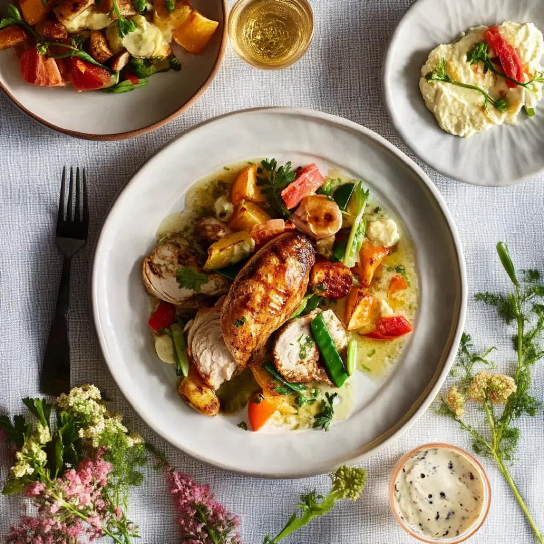 Spring and Summer DINNER 4 Spring and Summer Dinner Recipe – Lemon Herb Chicken with Roasted Vegetables