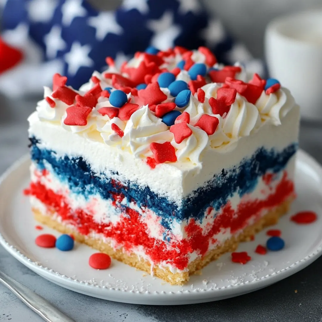 Patriotic Poke Cake 4 Patriotic Poke Cake Recipe – Easy Red, White & Blue Dessert for Summer