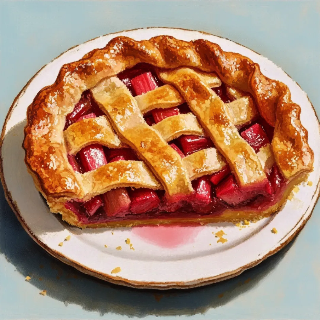 rhubarb pie 4 Classic Rhubarb Pie Recipe – Sweet, Tangy & Buttery