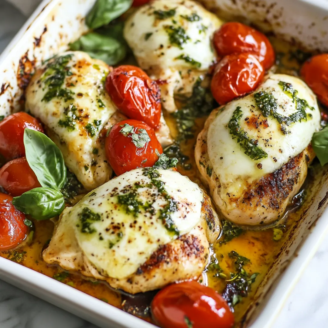 Baked Caprese Chicken 4 Easy Baked Caprese Chicken – Healthy, Cheesy & Delicious