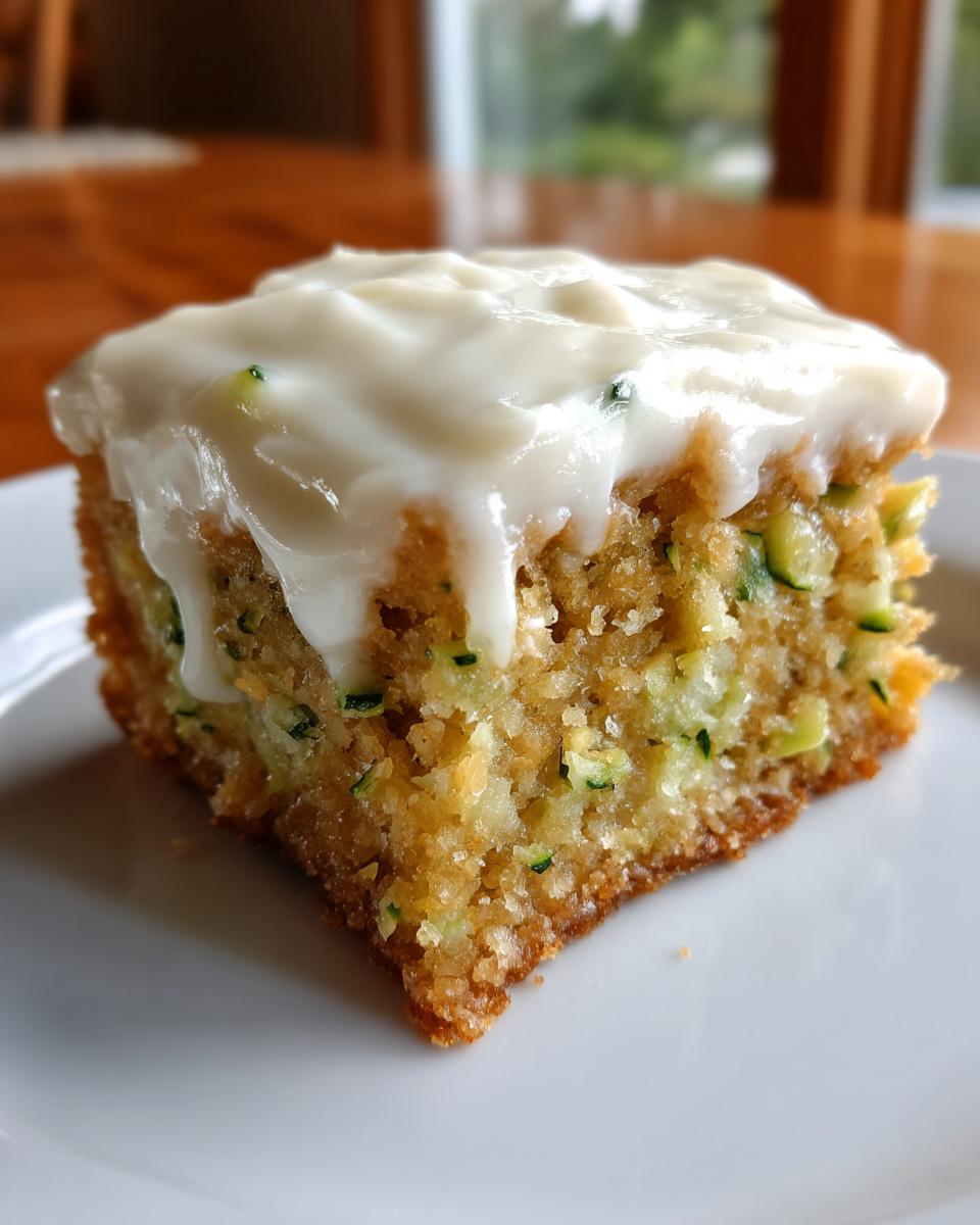 Amish Recipe for Zucchini Bars with Cream Cheese Frosting