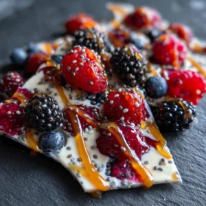 Mixed Berry Greek Yogurt Bark – Easy Healthy Frozen Snack