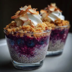 Peach and Blueberry Chia Pudding Cups – Healthy Make-Ahead Breakfast