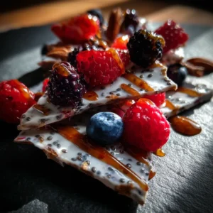 Mixed Berry Greek Yogurt Bark – Easy Healthy Frozen Snack