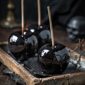 maazouzpro Close up of glossy black candy apples on wooden st 7b3e2333 18bb 4740 a7af 9e040a79084c 1 11zon 1