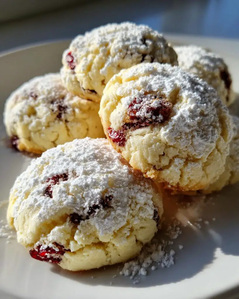Cranberry Snowball Cookies