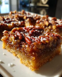 Salted Maple Pecan Pie Bars