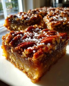 Salted Maple Pecan Pie Bars
