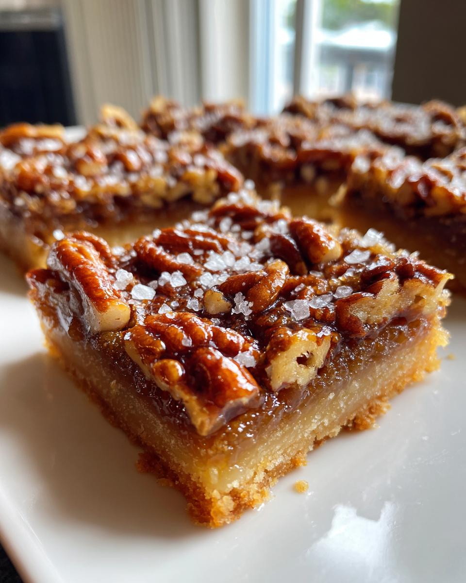 Salted Maple Pecan Pie Bars