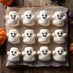 Ghostbusters Stay Puft Marshmallows – A Spooktacular Treat 2 Homemade Ghostbusters Stay Puft Marshmallows decorated with cute faces and mini hats, perfect for Halloween treats
