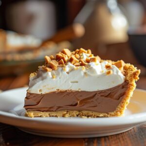 No-Bake Peanut Butter Chocolate Cream Pie 3 maazouzpro ultra realistic close up photo of a slice of no ba 33d903dd 98fa 49ae 856e 8ff85854a516 3 11zon