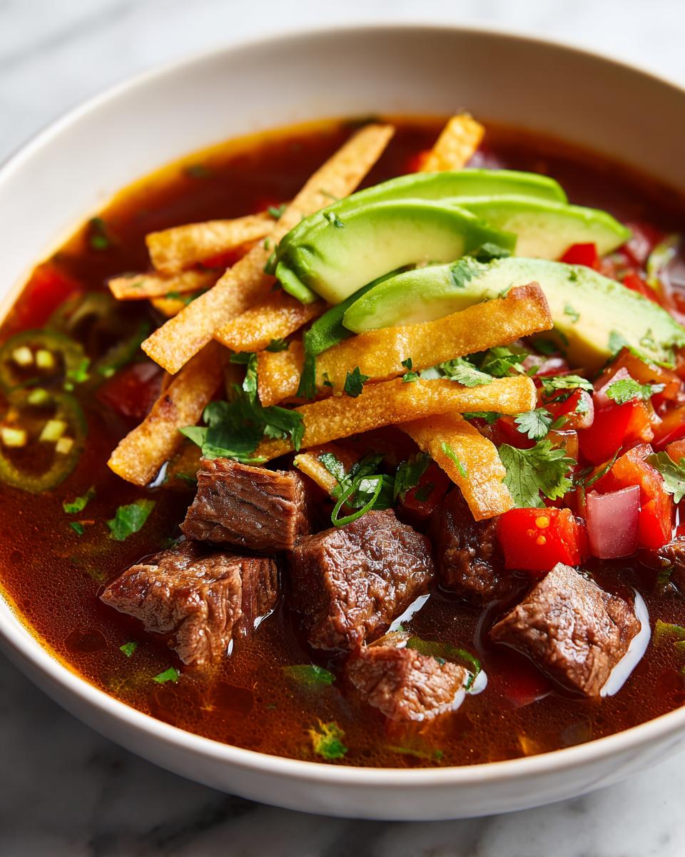 Beef Tortilla Soup - detail 3