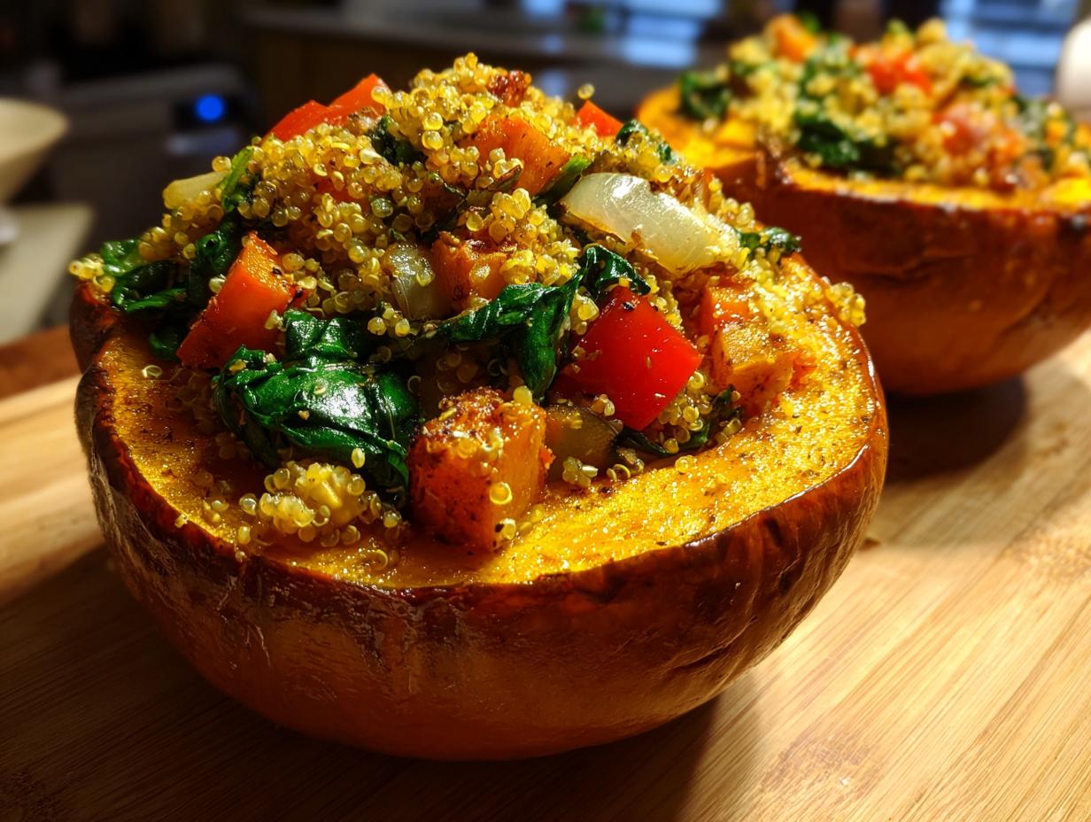1 Heavenly Healthy Stuffed Pumpkin Dish That’s Addictive 1 Healthy Stuffed Pumpkin Dish 4 1