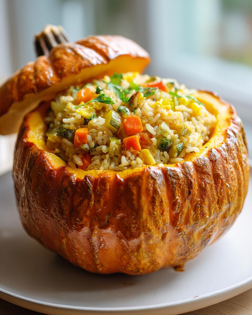 Mouthwatering Roasted Stuffed Pumpkin Recipe for 4 1 Roasted Stuffed Pumpkin 1