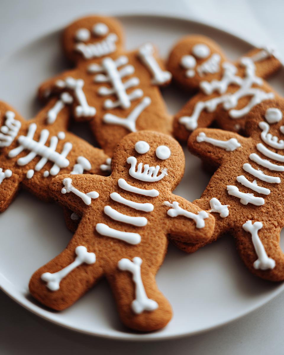 Spooky Skeleton Gingerbread Cookies for Halloween