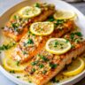 Baked Garlic Butter Salmon with Lemon