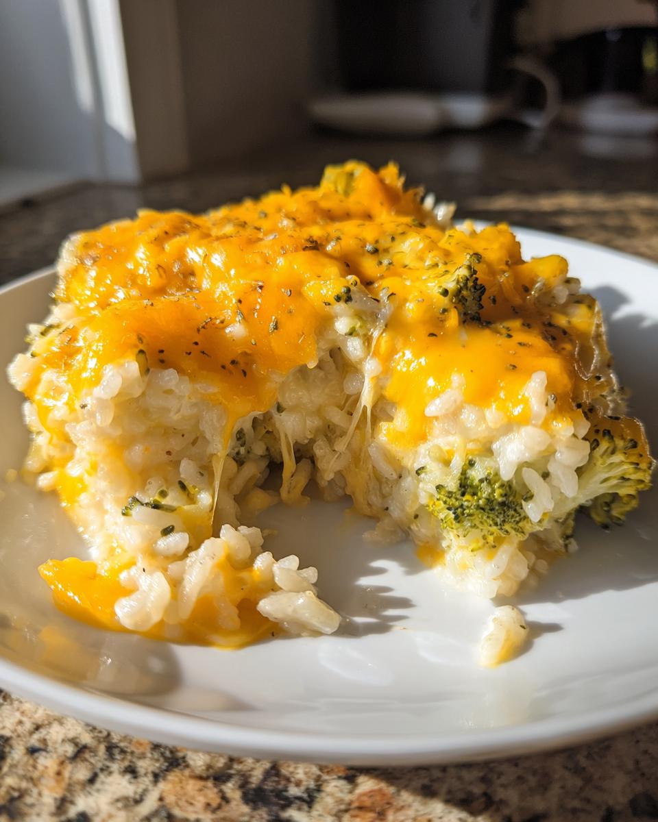 Cheesy Broccoli & Rice Bake
