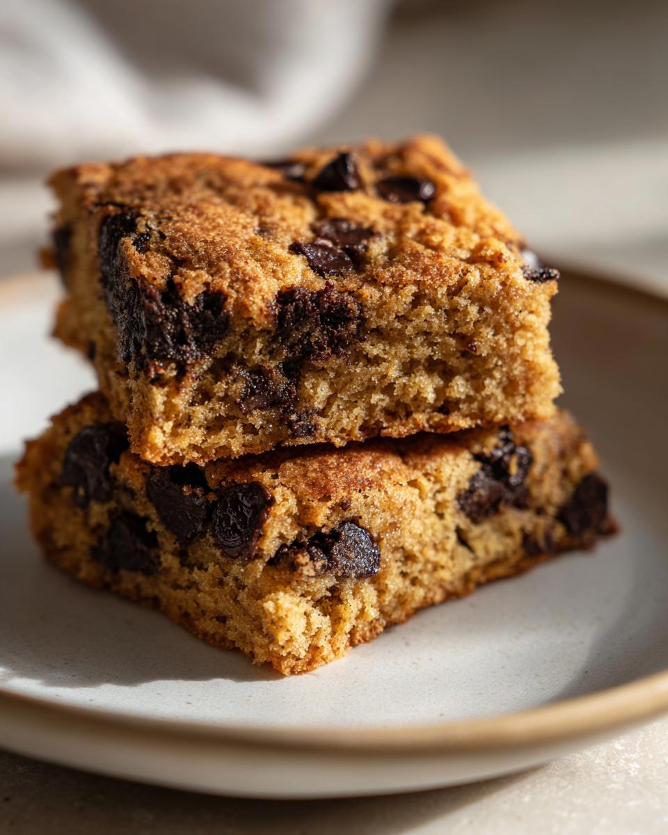 Cinnamon-Spiced Chickpea Blondies