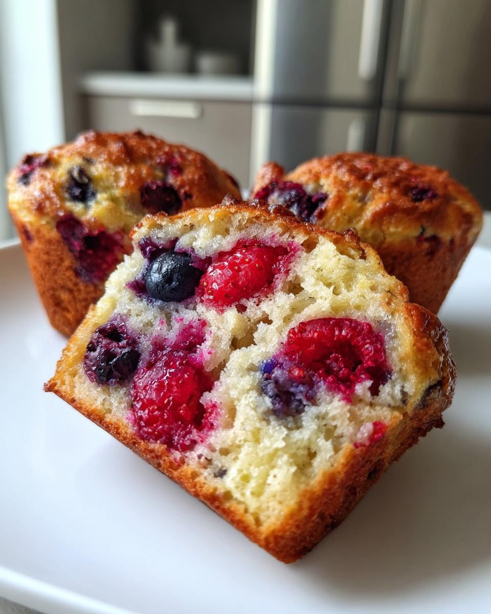 Cottage Cheese & Berry Muffins - detail 1